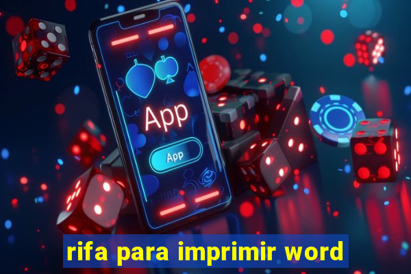 rifa para imprimir word